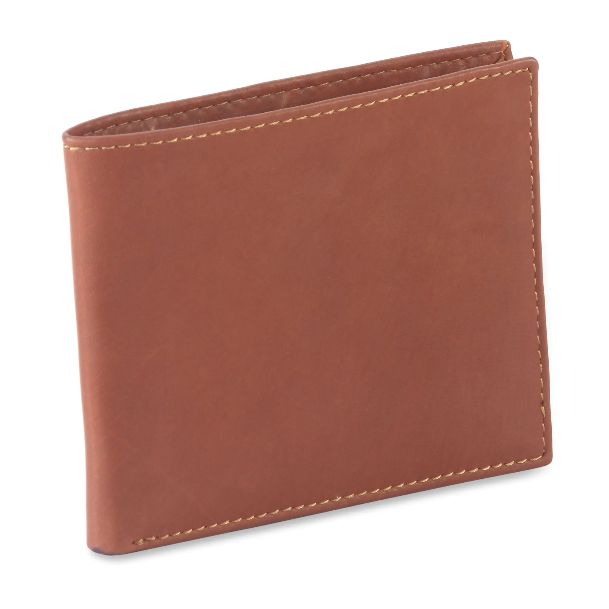 200160-TN Slim Bifold Leather Wallet in Tan Color | Style n Craft