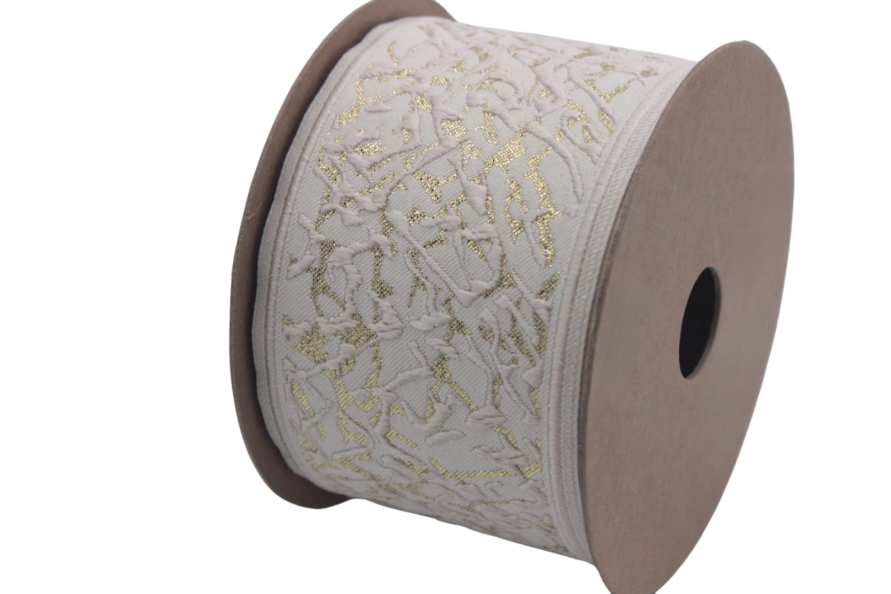 2.7" Embroidery Curtain Trim, Briar Jacquard Ribbon for Curtains, Drapery Banding, Drapery Trim Tape, Woven Border 195 V1