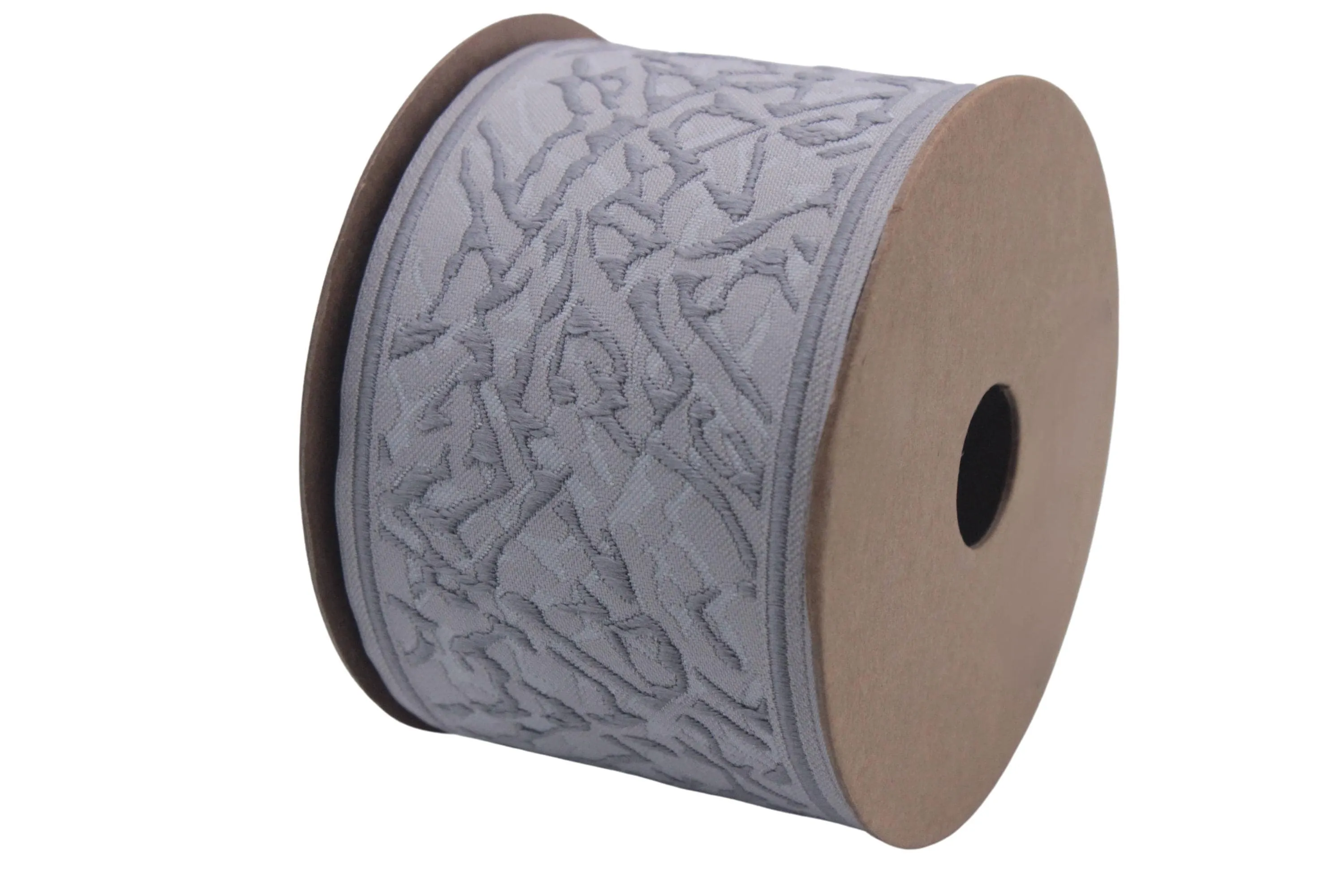 2.7" Embroidery Curtain Trim, Briar Jacquard Ribbon for Curtains, Drapery Banding, Drapery Trim Tape, Woven Border 195 V4