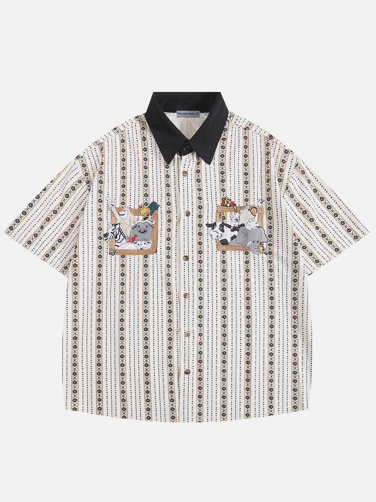 Aelfric Eden Embroidery Animal Short Sleeve Shirt