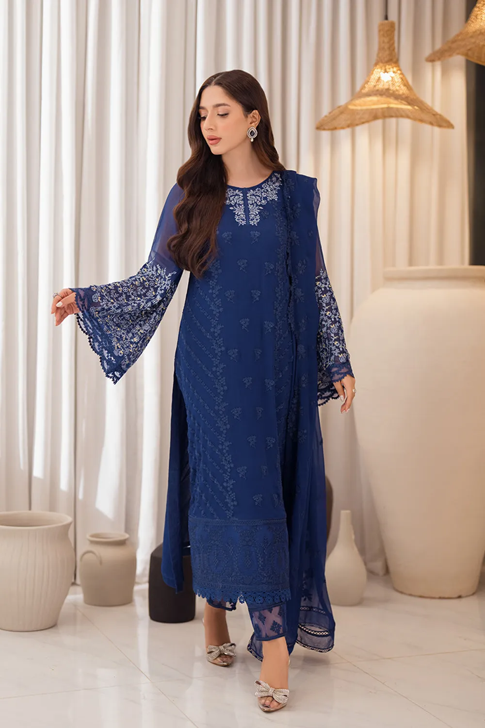 Azure Ensembles Luxury Chiffon Formals – Azure Breeze