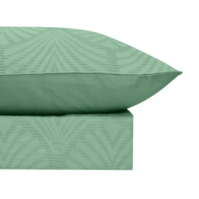 Bas Phillips Gatsby Cotton Jacquard Basil Haze Quilt Cover Set