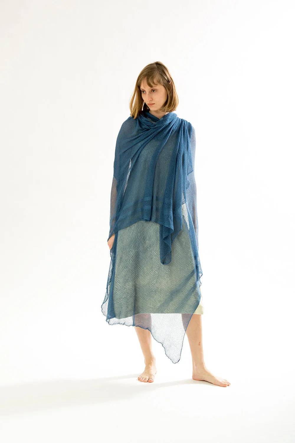 Big Bamboo Air Shawl / Scarf - Blue