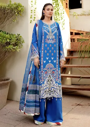 Blue Lawn Dress - Bahaar Luxury Lawn '23 by Mariyam's - Lara B-1016