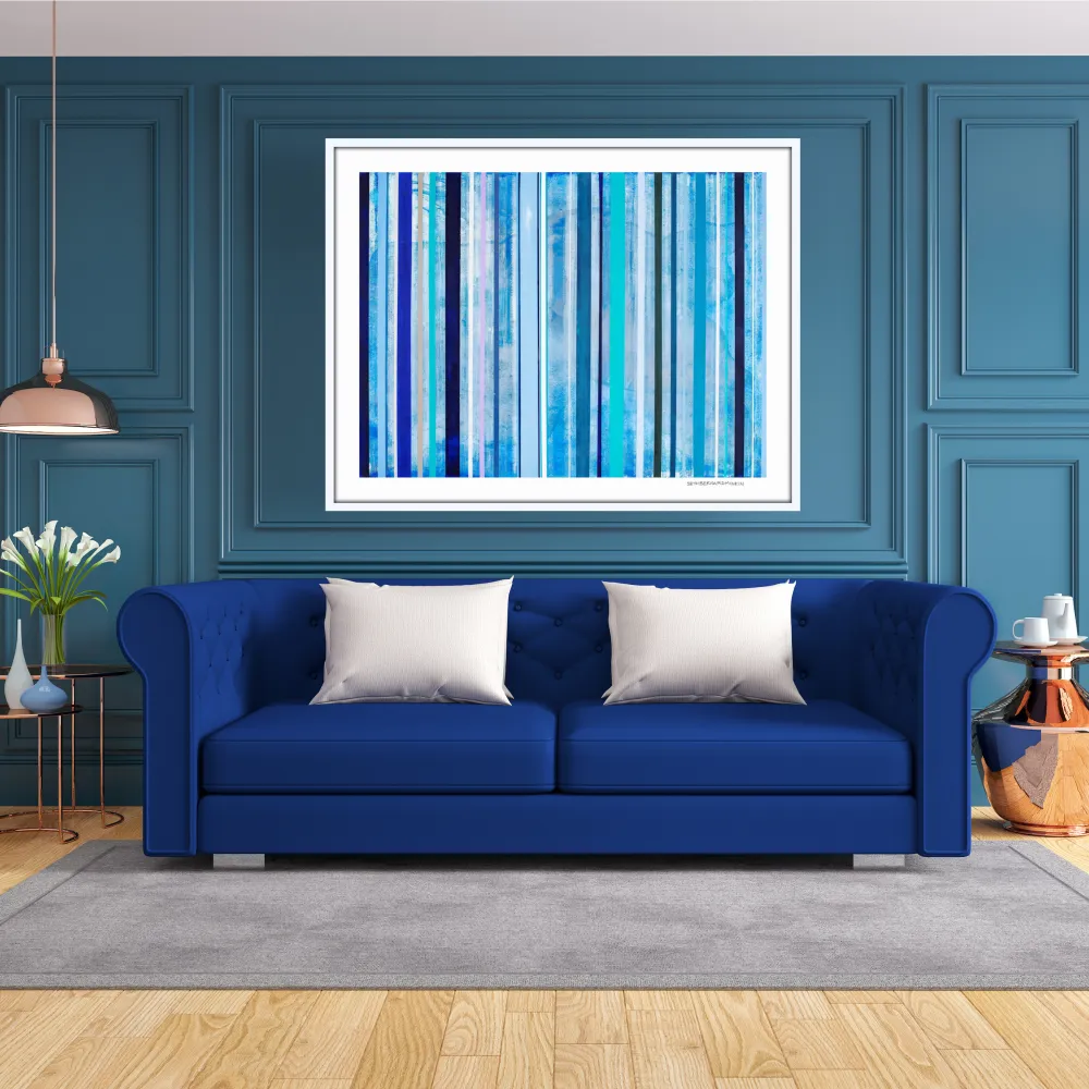 [blue stripes][limited edition print by seth b minkin]