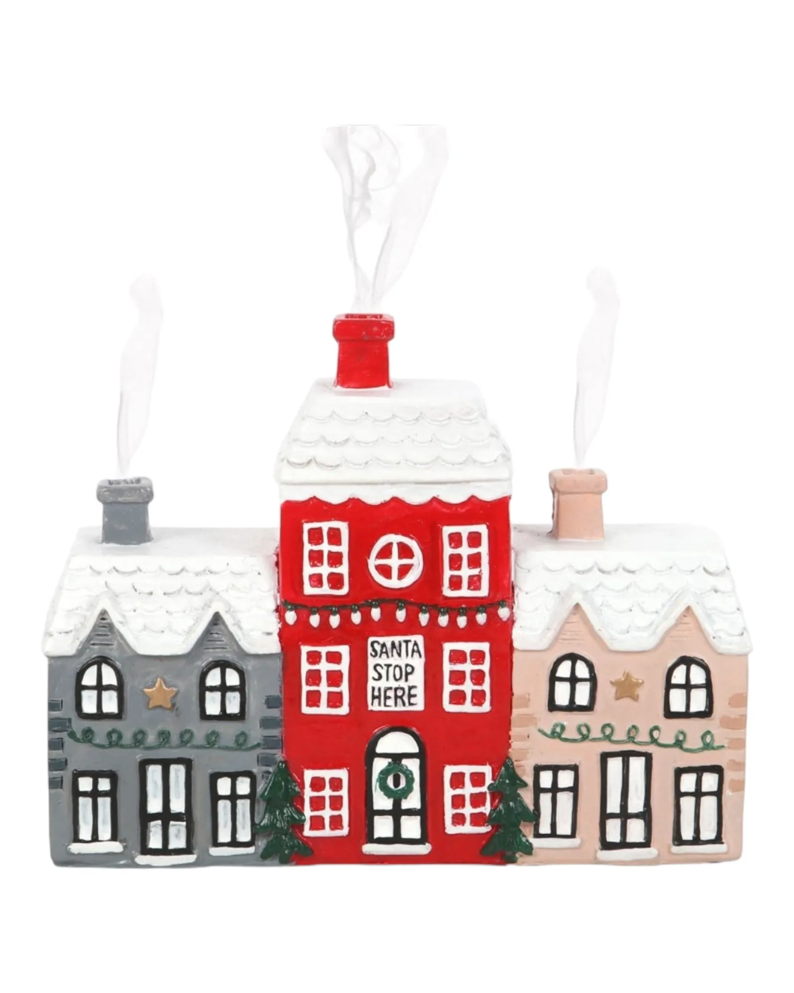 Christmas Village Tealight & Incense Cone Burner