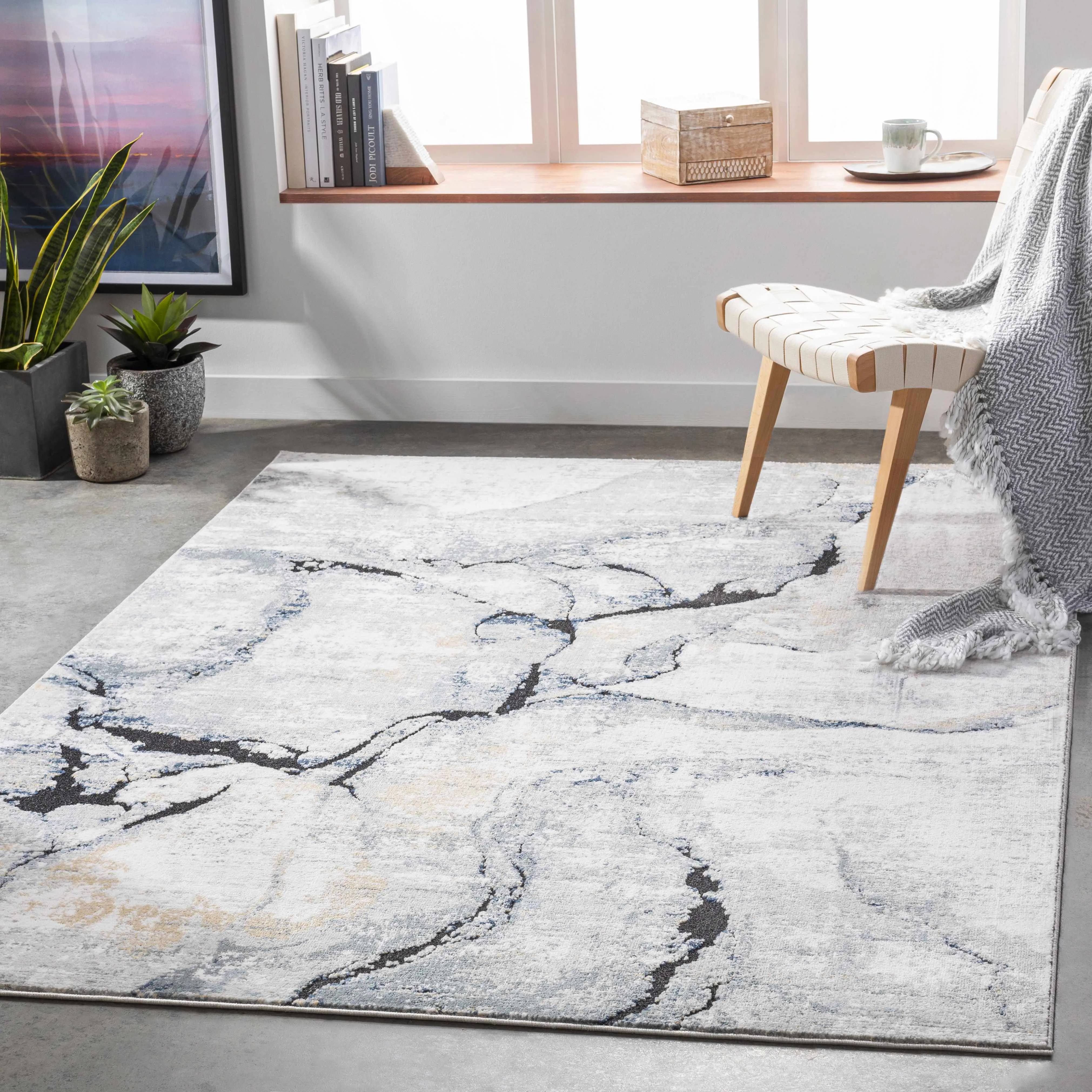 Fremantle Gray Marble Rug