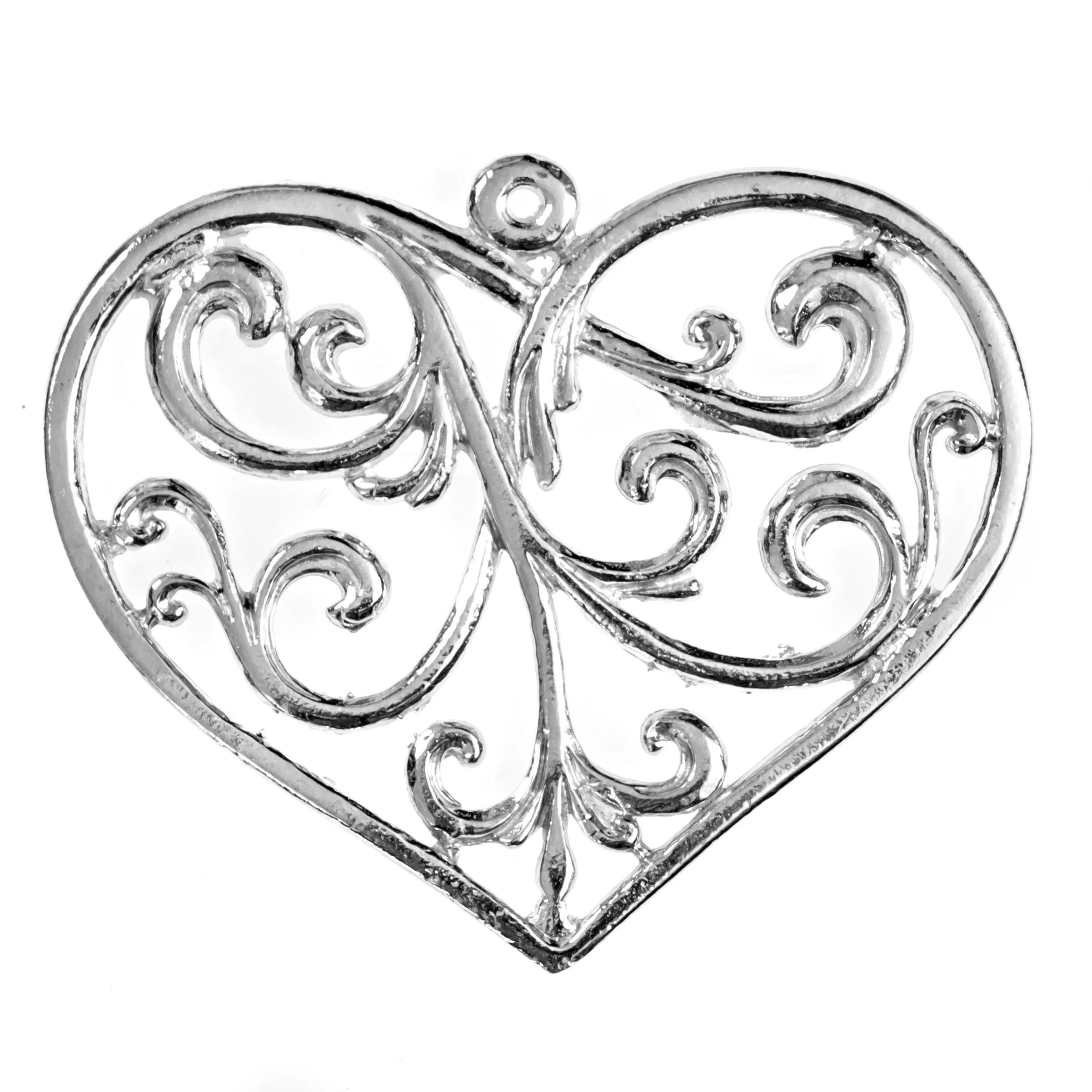 Heart Gifts - Elegant Swirly Heart Christmas Ornament