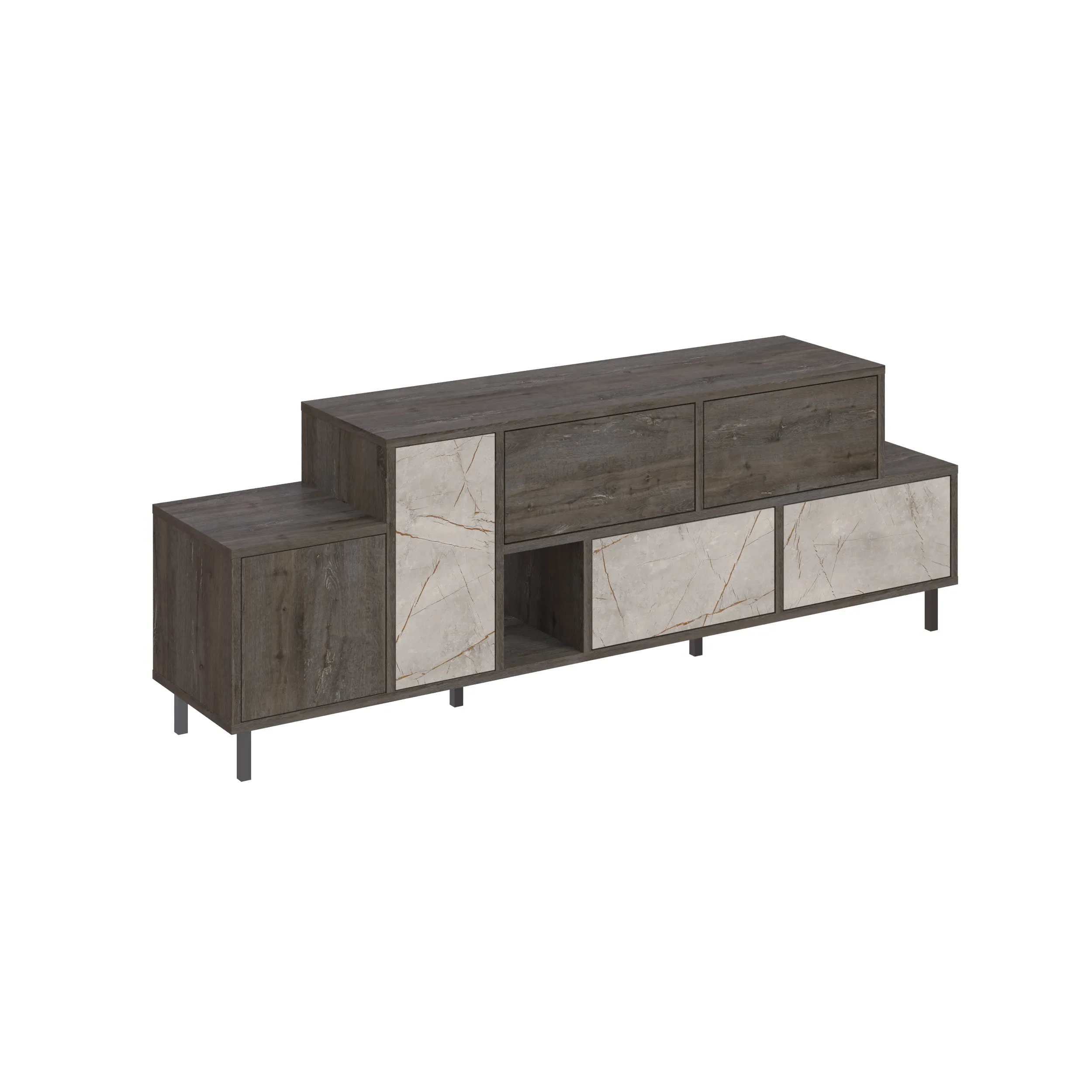 Hermes Modern TV Stand Multimedia Centre With Storage Cabinet 171.2 cm