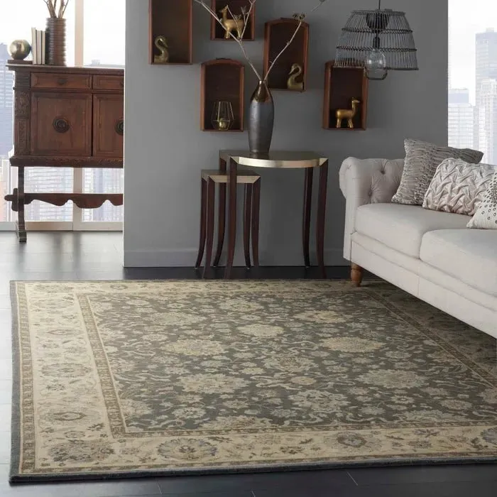 Living Treasures LI16 Grey/Ivory Rug