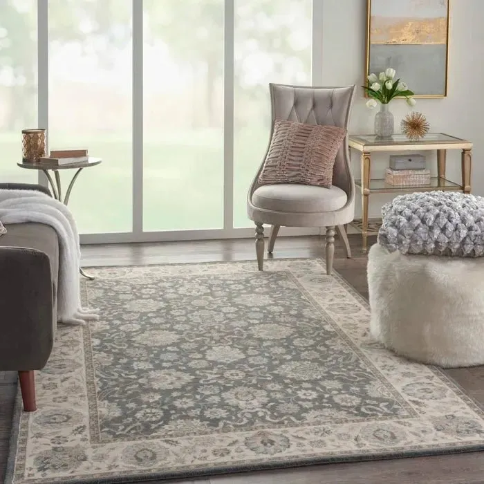 Living Treasures LI16 Grey/Ivory Rug