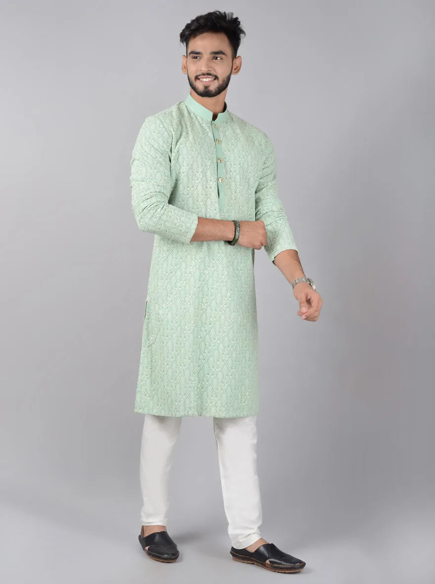 Mint Green Kurta Pajama | Siddhesh Chauhan