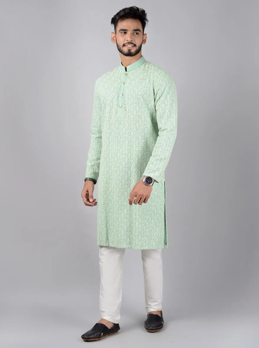 Mint Green Kurta Pajama | Siddhesh Chauhan