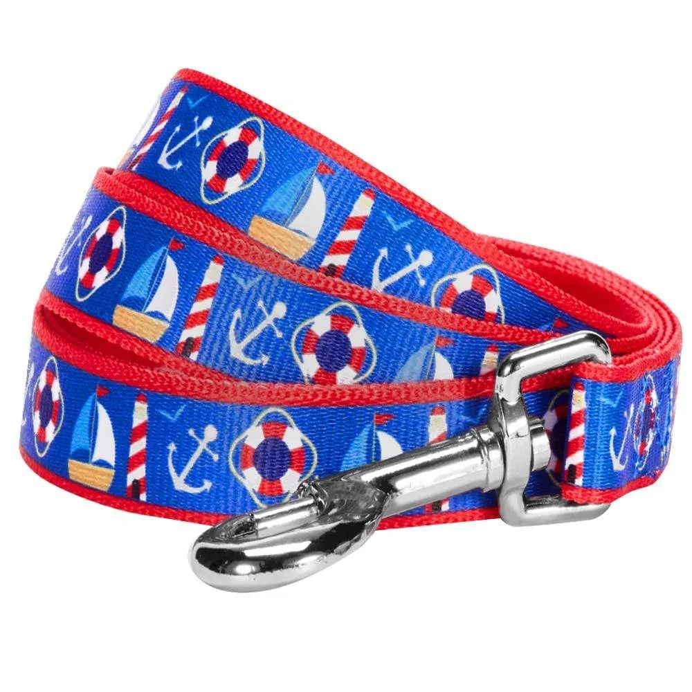 Nautical Dog Leashes Anchors Sailboat Summer Vacation Beach Dog Leash Bon Voyage Sea Lover Leash for S M L Pets