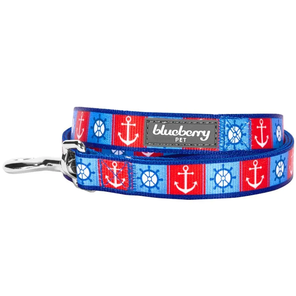 Nautical Dog Leashes Anchors Sailboat Summer Vacation Beach Dog Leash Bon Voyage Sea Lover Leash for S M L Pets