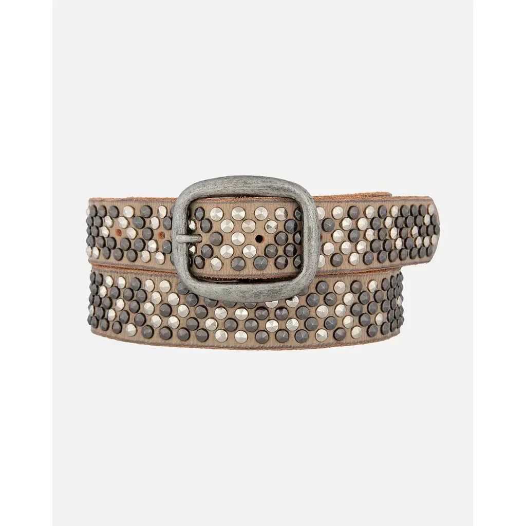 Pyramid Multi Studded Leather Belt