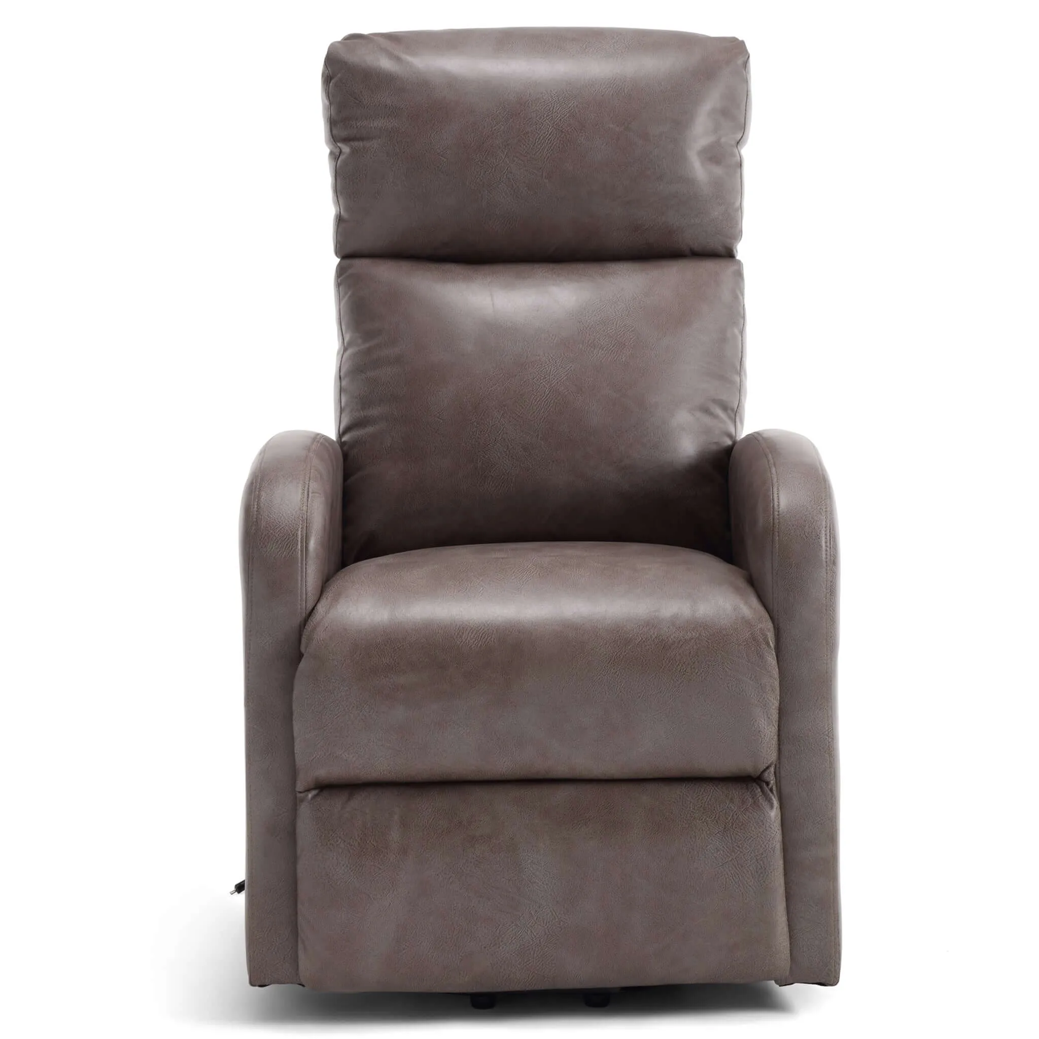 Rise & Recline Electric Recliner Armchair Faux Leather - Dom Mocha