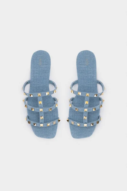 STUDDED FLAT SLIDE