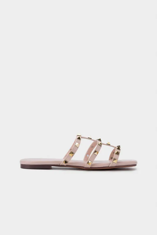 STUDDED FLAT SLIDE