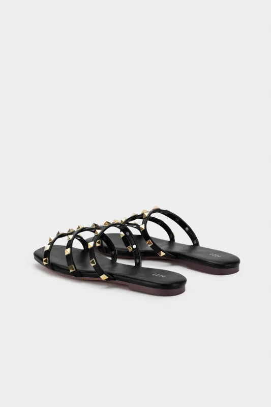 STUDDED FLAT SLIDE