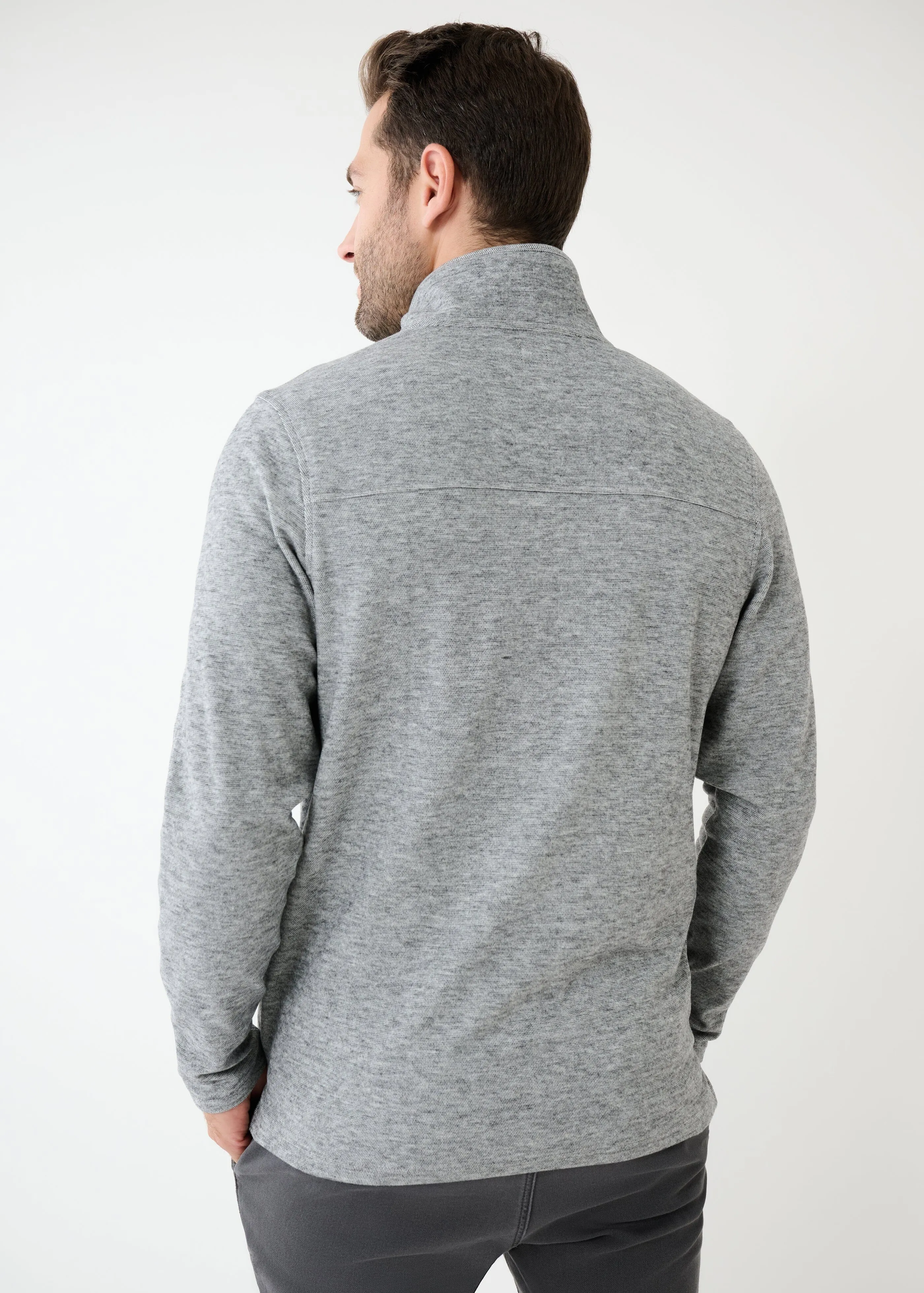 Triblend Stretch Quarter-Zip | Grey