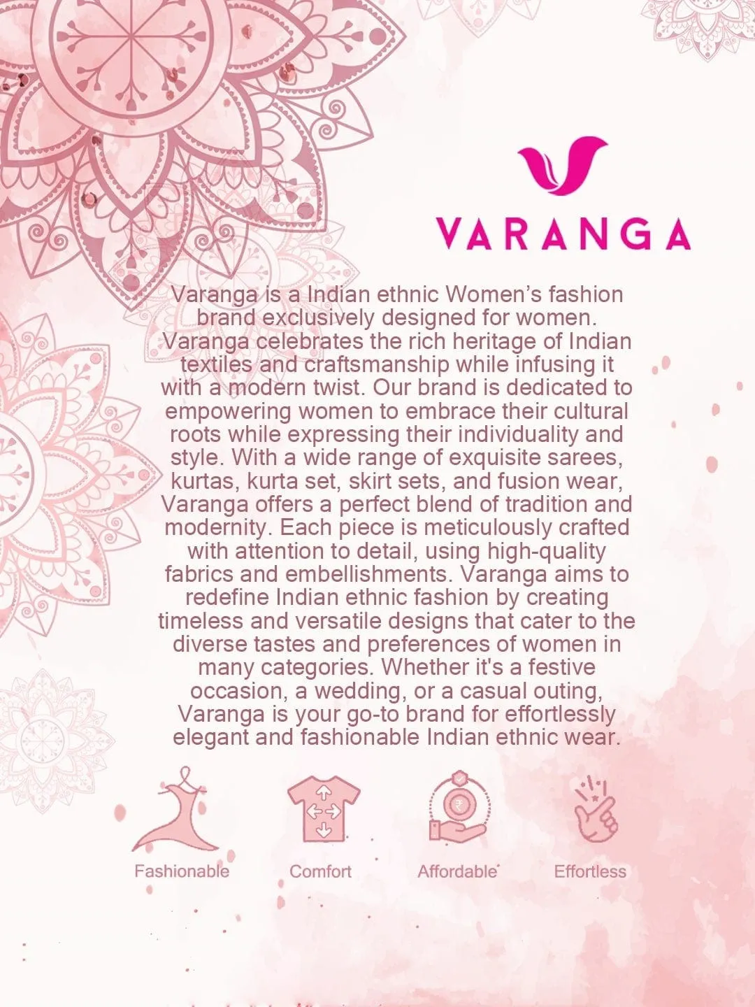 Varanga Women Pink Cotton Floral Printed Co-Ords