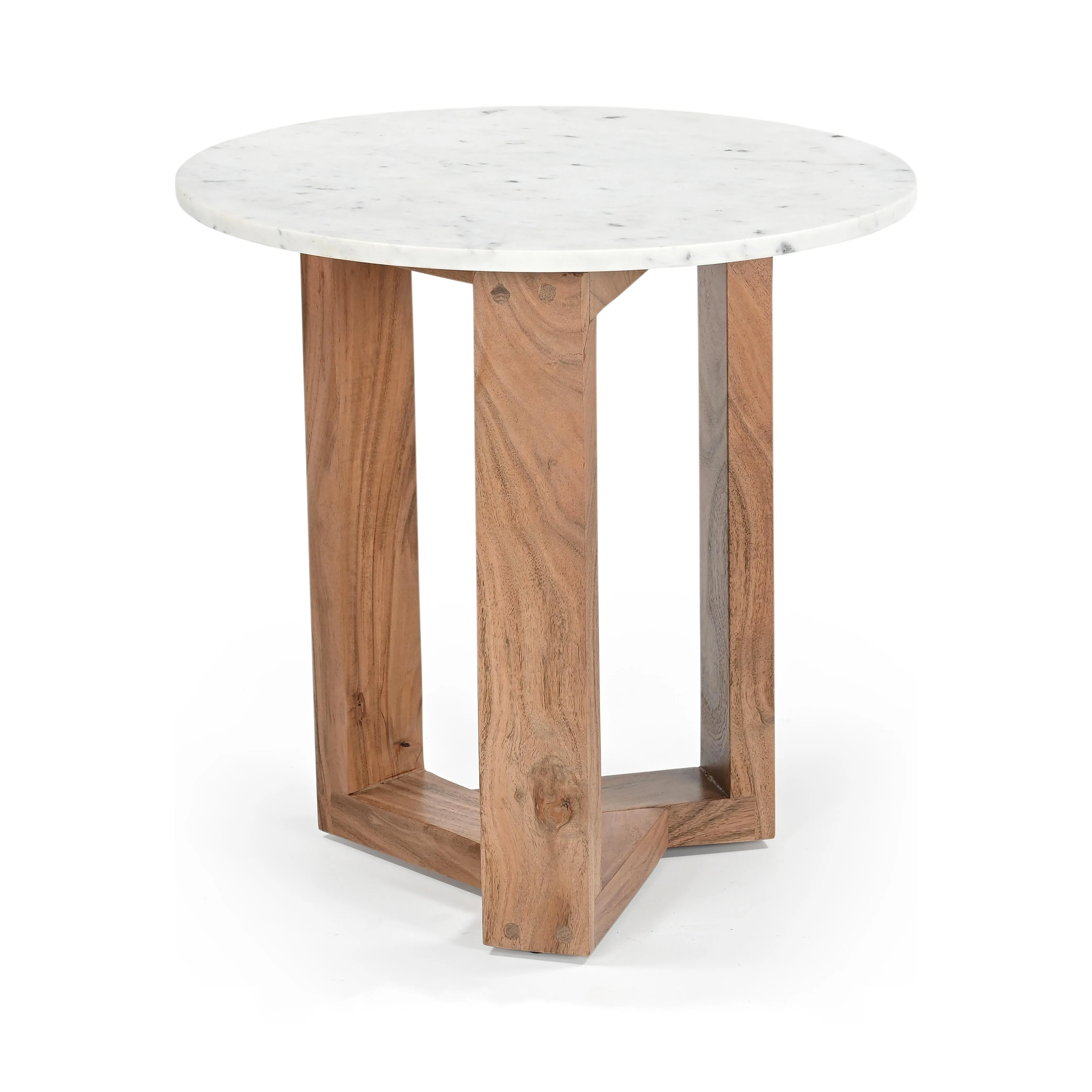 VENTURA Brown Acacia Side Table