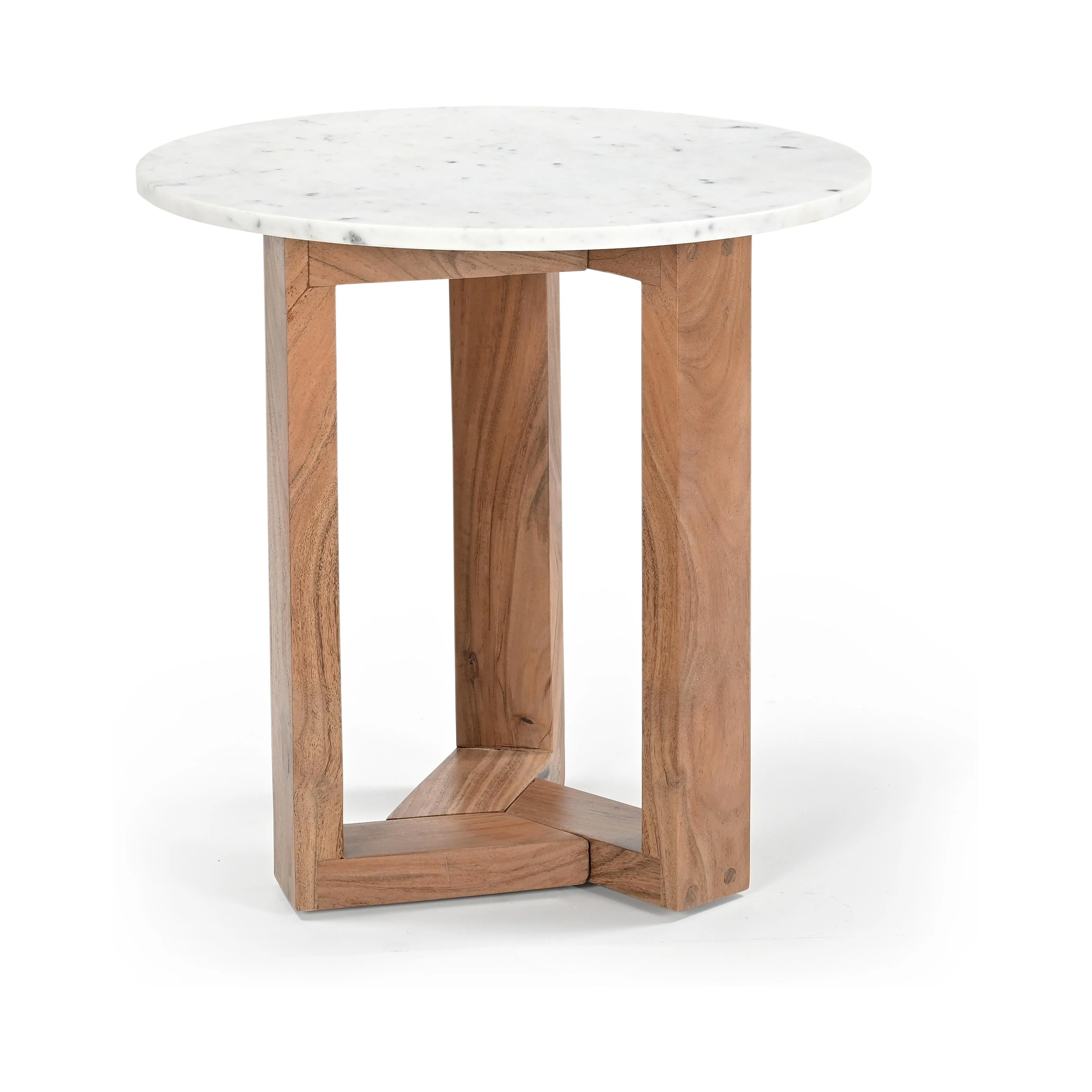 VENTURA Brown Acacia Side Table